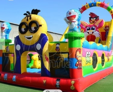 कार्टून थीम बड़ा inflatable उछल महल जन्मदिन की पार्टी उछल घर