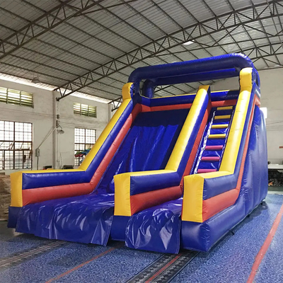 वाणिज्यिक टारपॉलिन inflatable पानी स्लाइड्स परिवार के लिए ब्लास्ट अप ब्लू स्लाइड्स
