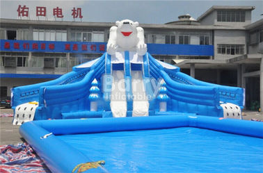 EN14960 0.55 मिमी पीवीसी Tarpaulin सामग्री के साथ आउटडोर भालू विशालकाय Inflatable जल पार्क