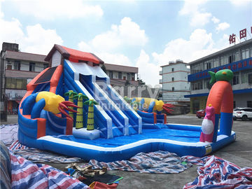 आउटडोर ग्राउंड के लिए हाउस शेप्ड स्लाइड पोर्टेबल इन्फ्लेटेबल वाटर पार्क एक्वापार्क इन्फ्लेटेबल वाटर एम्यूजमेंट पार्क