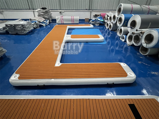 आकार पर निर्भर करता है क्षमता inflatable फ्लोटिंग डॉक कस्टम बनाया ई आकार inflatable जेट स्की डॉक
