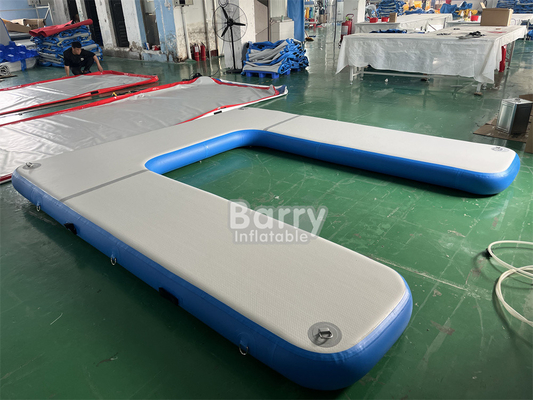 ओईएम ओडीएम ड्रॉप स्टिच DWF सामग्री पानी के लिए inflatable स्विमिंग डॉक के लिए inflatable मंच