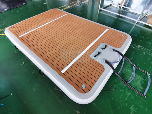 अनुकूलित लोगो Inflatable Pontoon Inflatable Water Platform Dock With Ladder (अनुकूलित लोगो inflatable पोंटून) सीढ़ी के साथ डॉक