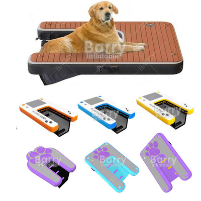 सुरक्षित पालतू सीढ़ी बिल्ली पालतू कुत्ता रैंप पीवीसी inflatable pup planks बड़े कुत्तों के लिए 220lbs तक पानी से बाहर चढ़ो