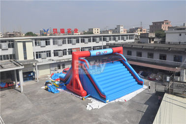 OEM कस्टमाइज्ड चलो चलने वाली लाइन पागल लाल इन्फ्लैटेबल 5 के बाधा कोर्स गेम्स