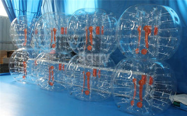 पार्टी या घटना के लिए पीवीसी / टीपीयू आउटडोर Inflatable खिलौने / बुलबुला बॉल सॉकर सूट