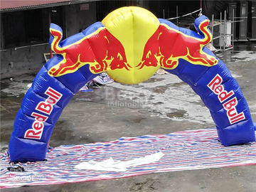 उद्घाटन समारोह के लिए अद्वितीय प्रिंट कमर्शियल विज्ञापन रेड बुल Inflatable मेहराब