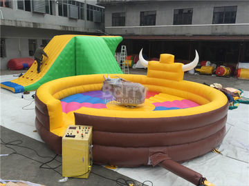 1 लोगों के लिए मजेदार बड़े Inflatable मैकेनिकल बुल खेलों, Inflatable सवारी