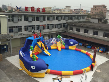 ग्रीष्मकालीन तीव्र Inflatable जल पार्क, मगरमच्छ द्वीप Inflatable जल स्लाइड