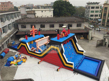 वयस्कों / बच्चों के लिए ग्रेट रेस समुद्री डाकू जहाज Inflatable आउटडोर Obsatcle कोर्स