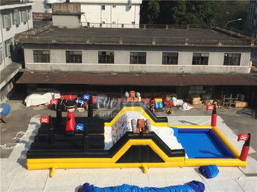बैरी चरम Inflatable भाग बड़े समुद्री डाकू जहाज थीम ऊपर बाधा कोर्स उड़ाओ