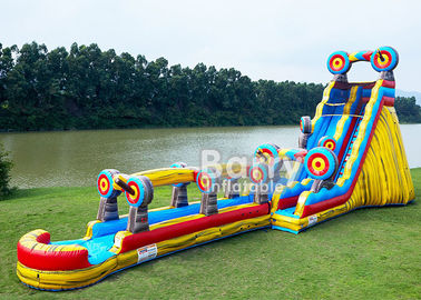 पशु थीम Inflatable पानी स्लाइड, अनुकूलित आकार 25 एफटी लक्ष्य स्लिप एन स्लाइड
