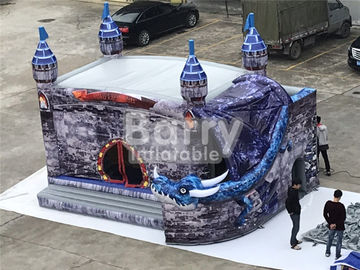 0.55 मिमी पीवीसी वाणिज्यिक मज़ाकिया बच्चे कैसल Inflatable उछाल हाउस स्लाइड कॉम्बो