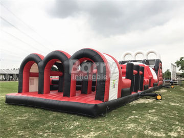 रेड ग्रेट वाणिज्यिक बाधा कोर्स बाउंस हाउस, इन्फ्लेटेबल रश एक्सट्रीम बाधा