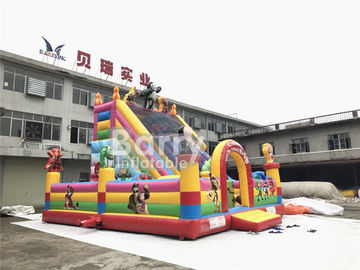 स्कूल और Daycare के लिए ब्लोअर के साथ कार्टून Inflatable उछाल हाउस और स्लाइड कॉम्बो