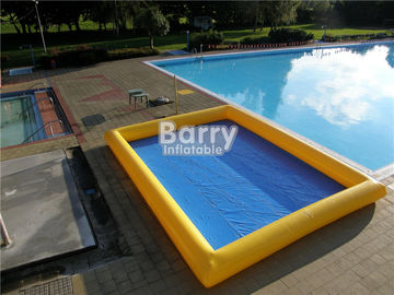 कस्टम मेड 0.9mm पीवीसी Inflatable स्विमिंग पूल हवा सील नीले आयत