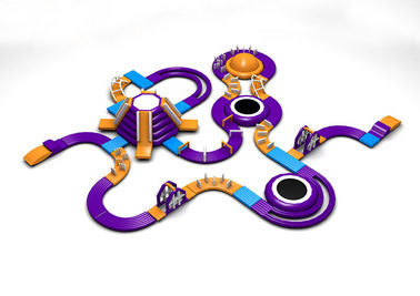 विशालकाय Inflatable एक्वा पार्क खेल उपकरण / समुद्र के लिए Inflatable पानी पार्क खेल