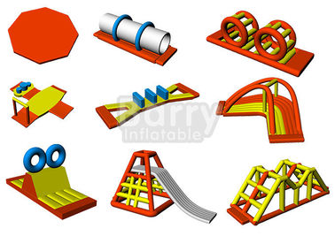 वेक आइलैंड Inflatable जल पार्क साहसिक Inflatable खेल का मैदान पीवीसी Tarpaulin