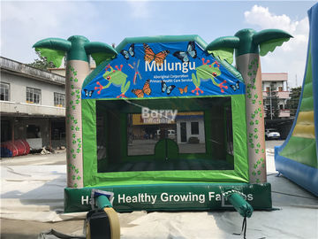 कस्टम लोगो 0.55 मिमी पीवीसी Inflatable उछाल हाउस / बच्चों के मनोरंजन के लिए कूदते महल