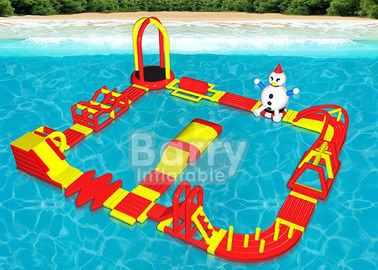 कई संयोजन Inflatable पानी पार्क, Inflatable एक्वा स्पोर्ट वाटर गेम