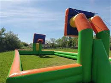 बच्चों के लिए शूटिंग घेरा के साथ पोर्टेबल Inflatable बास्केटबॉल खेल कोर्ट
