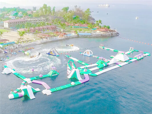 गर्म गर्मी के लिए आउटडोर Inflatable फ्लोटिंग वॉटर पार्क गेम्स / Inflatable सागर वॉटरपार्क