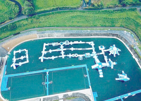 होटल के पूल के लिए 0.9 मिमी पीवीसी तिरपाल Inflatable फ्लोटिंग वॉटर पार्क गेम्स