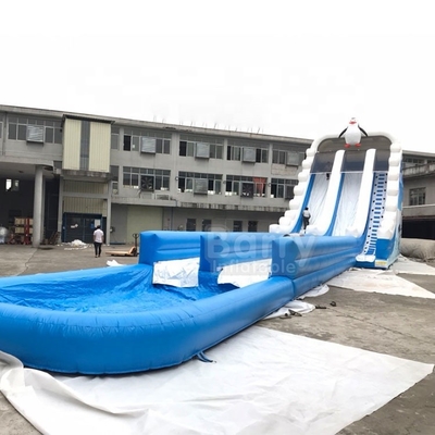 वयस्कों के लिए कस्टम तिरपाल आउटडोर पर्ची Inflatable पानी स्लाइड