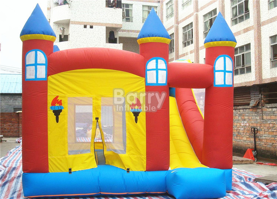 0.55 मिमी पीवीसी तिरपाल Inflatable बाउंसर स्लाइड आग प्रतिरोधी