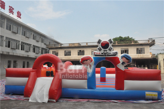 8X5X2.3m Inflatable बाउंसर कार्टून थीम रंगीन कॉम्बो खेल का मैदान पार्टी जंपर्स
