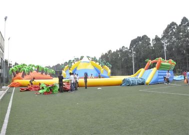 प्लेटो पीवीसी Tarpaulin के साथ निविड़ अंधकार वाणिज्यिक पानी Inflatable थीम पार्क