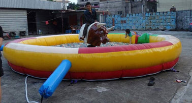 कूल Inflatable खेल खेल, मैकेनिकल बुल के साथ पीवीसी सामग्री Inflatable चटाई