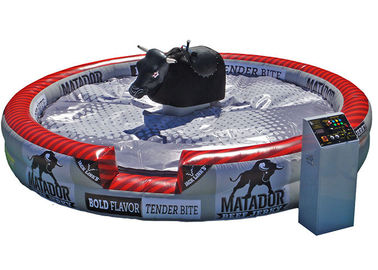 डिलक्स Inflatable मैकेनिकल बुल, गोल पीवीसी Inflatable मैट मैकेनिकल रोडियो बुल