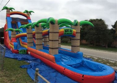 किराए के लिए 0.55 मिमी पीवीसी Tarpaulin आउटडोर विशाल inflatable पानी स्लाइड