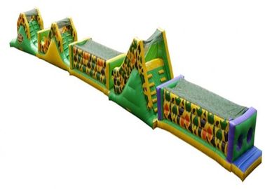 रंगीन Inflatable बाधा कोर्स, किराए के लिए पानी बाधा कोर्स