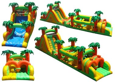 जंगल थीम्ड पार्टी के लिए टिकाऊ Inflatable बाधा कोर्स किराए पर लेना