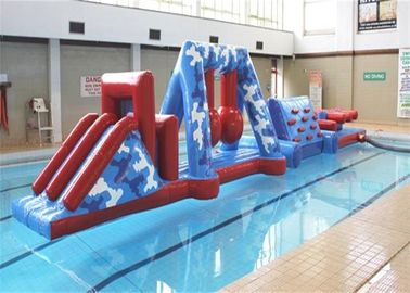 सुरक्षा पीवीसी Tarpaulin के साथ मजेदार बच्चों के खेल Inflatable जल बाधा कोर्स