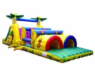 बच्चों के लिए रंगीन Inflatable जंगल बाधा कोर्स / बच्चा बाधा कोर्स