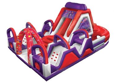 रंगीन Inflatable बाउंसी बाधा कोर्स / Inflatable आक्रमण पाठ्यक्रम