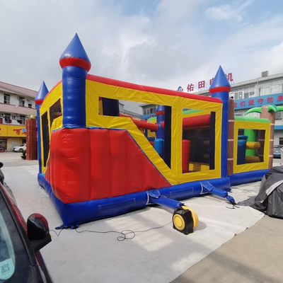 स्वनिर्धारित छोटे Inflatable कॉम्बो बाउंसर स्लाइड आग प्रतिरोधी