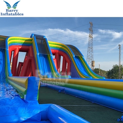 कूद के लिए आग सबूत आउटडोर पिछवाड़े Inflatable पानी स्लाइड खेल
