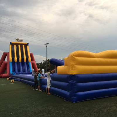 पीवीसी तिरपाल वाणिज्यिक Inflatable जल स्लाइड 30 मीटर लंबाई