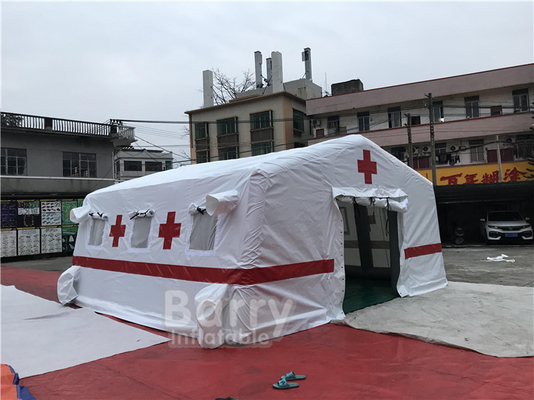 आश्रय के लिए एयर टाइट तिरपाल इन्फ्लेटेबल मेडिकल मिलिट्री टेंट