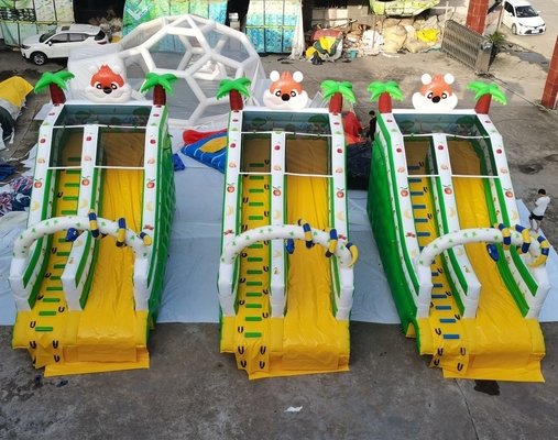 सुरक्षा वयस्क आकार पीवीसी Inflatable पानी स्लाइड आग प्रतिरोधी